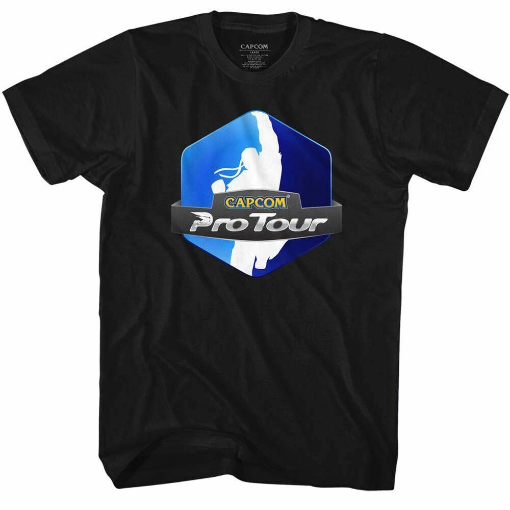 Street Fighter Pro Tour Black Adult T-Shirt Unisex T-Shirt S