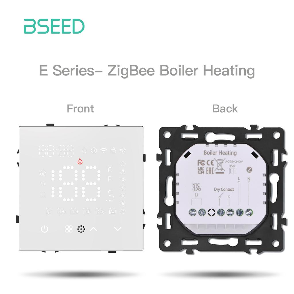 BSEED LED Touch Screen Electric Floor Heating Water Boiler Room Thermostat Module Part Zigbee Alexa Temperature Controller APP