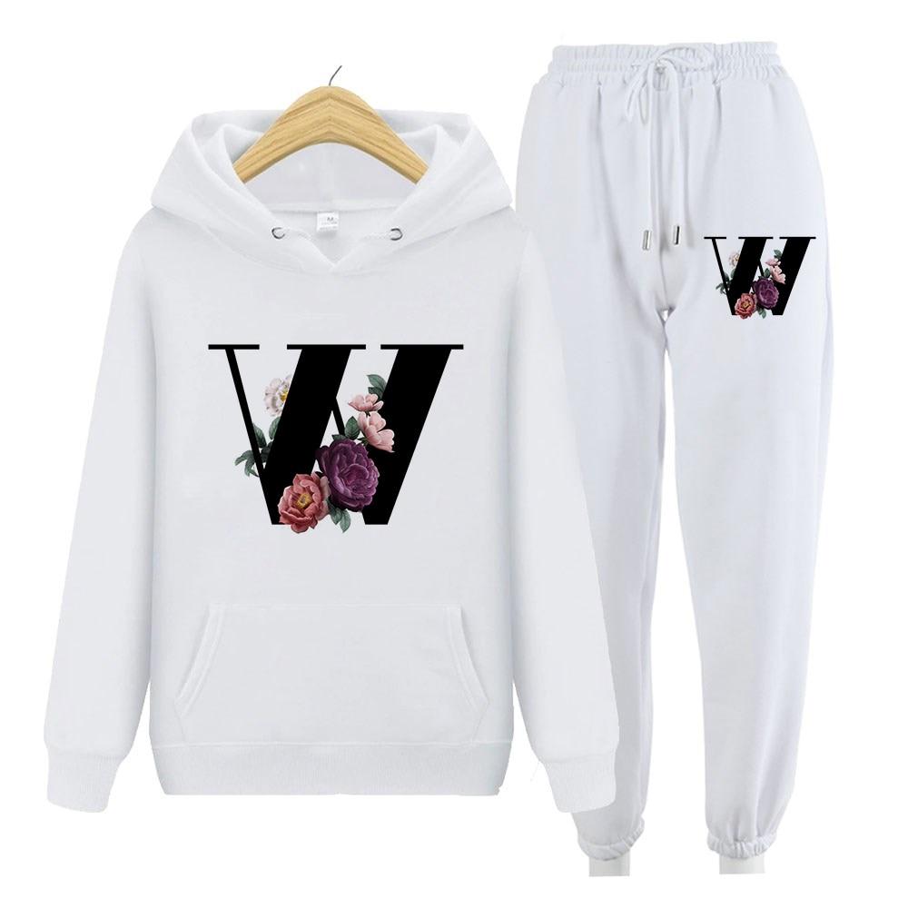 Women Sweatshirt Long Sleeve Hoodies Harajuku Hoodie Vintage Letters Print Sweatshirts Two Piece Sets Hoodies