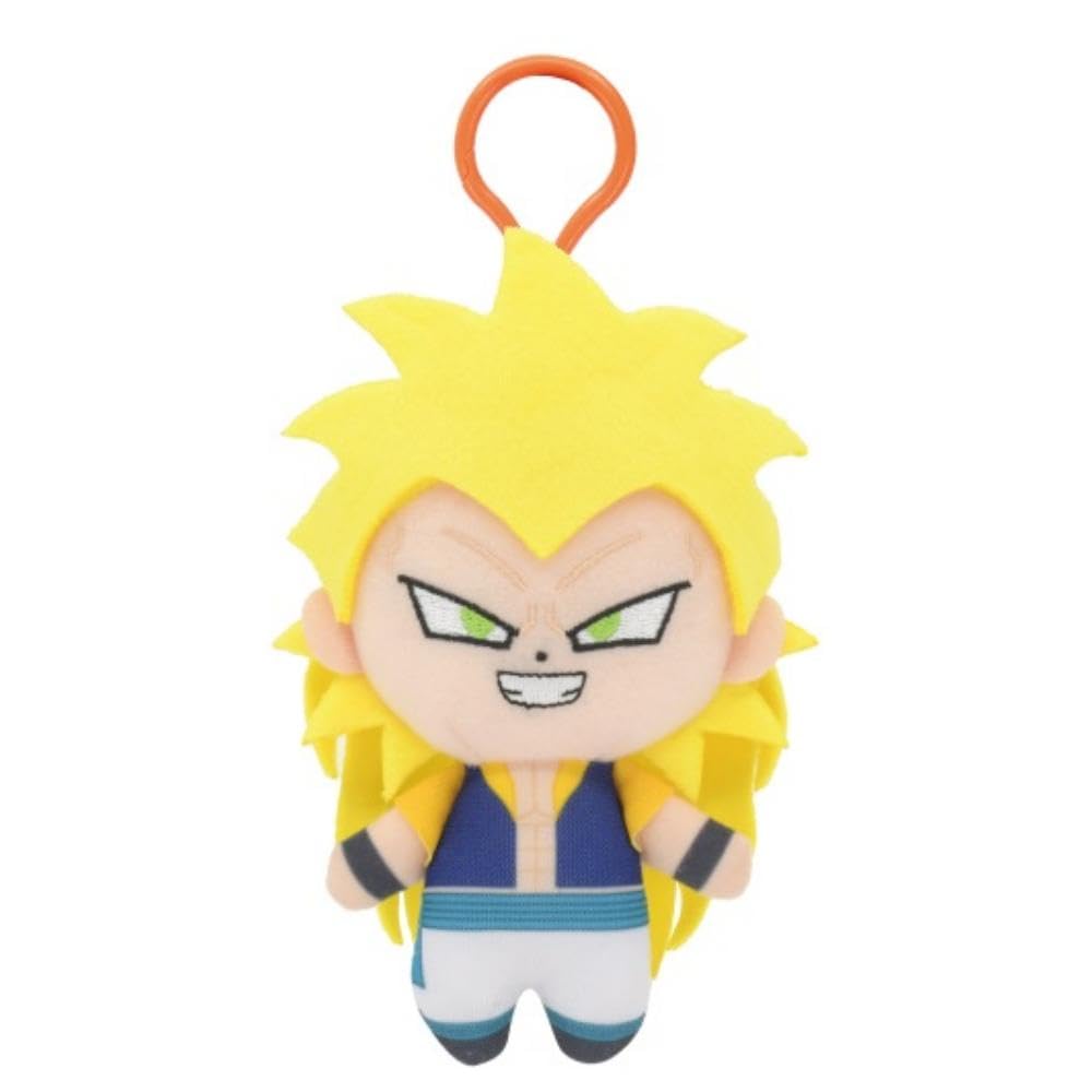 Dragon Ball Z Super Saiyan 3 Gotenks Chibi Plush Mascot with Plastic Hook