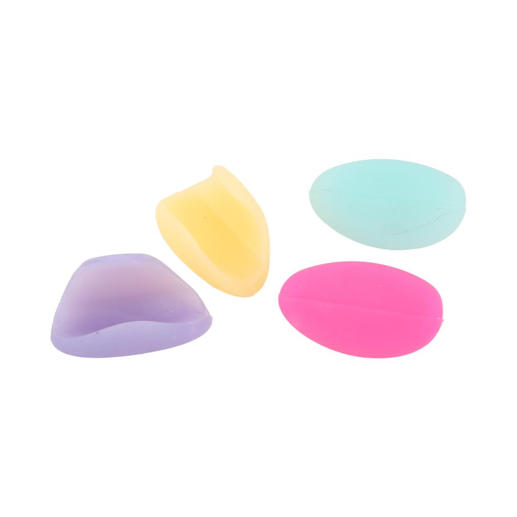 4Pcs Flute Thumb Rest Cushion Colourful Silicone Finger Cover Flutes Parts for Wind Instrument