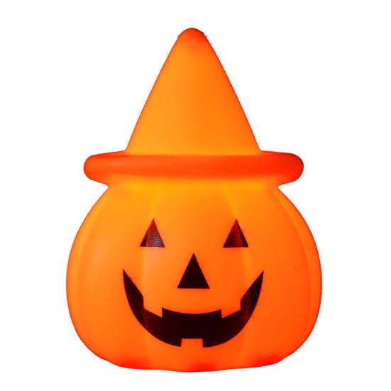 Halloween Pumpkin Night Light LED Light-up Witch Hat Pumpkin Spooky C оранжевый