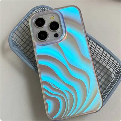 Luksusowa nowa obudowa Wave Laser Soft Edge do iPhone'a 15 14 13 12 11 Pro Max Plus w jednolitym kolorze, odporna na upadki