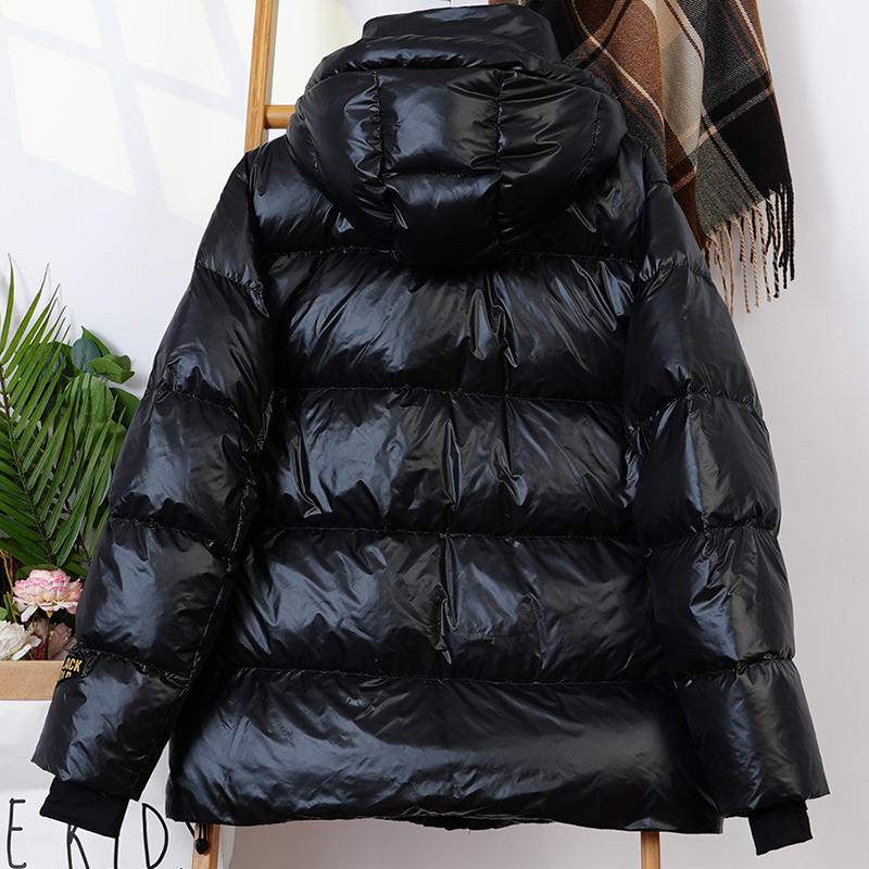 Women Autumn Winter Loose Warm Hooded Casual Jacket Solid Short Outwear
