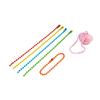 Colorful Ball Bead Connector Chain 20/12cm Fits KeyRing Key Iron Chain Dolls Label DIY Jewelry Making Toy Hanging Chain