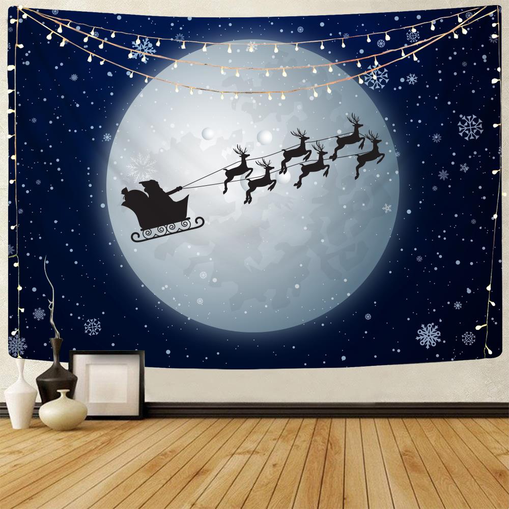 Weihnachts-Tapisserie, Weihnachtsbaum-Tapisserie, Schneemann, Wandbehang, Weihnachtsthema, bedruckter Tapisserie-Hintergrundstoff