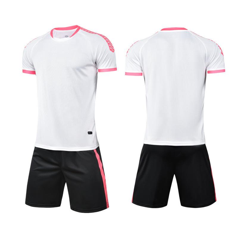 Football Uniform Collection Quick-drying and Breathable Childrens Short-sleeved Game Training Uniform Team Uniform Adult Bare Jersey with Prin