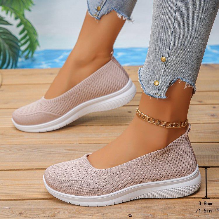 Fashion New Women's Shoes Soft Sole Cloth Large Casual Mesh Sports Casual Vulcanized Shoes Low Heels Trainers Sneakers Fashion