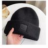 Wool Wool Hat for Women with Larger Head Circumference Keep Warm Piles of Cold Hats Knitted Ear Protection Hat Letter Embroidery