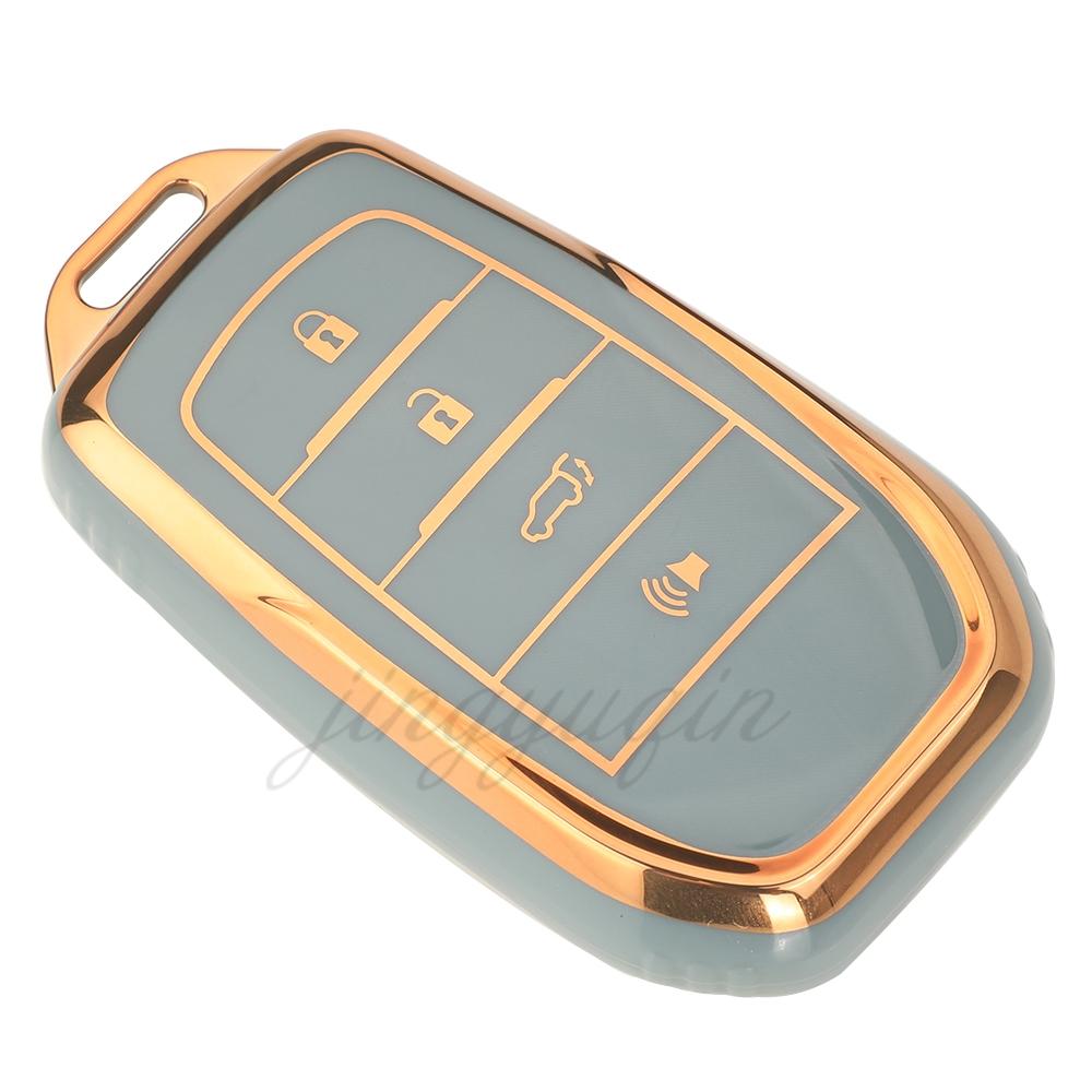 Jingyuqin 2/3/4 Buttons Soft TPU Car Key Cover Case For Toyota CHR Hilux Land Cruiser 200 Camry Corolla RAV4 Highlander Crown