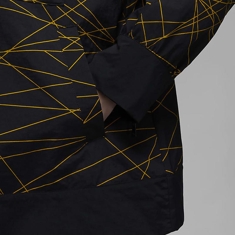 Air Jordan X Paris Saint-Germain Anthem Jacket Black/Tour Yellow Women Outerwear DV2987-010