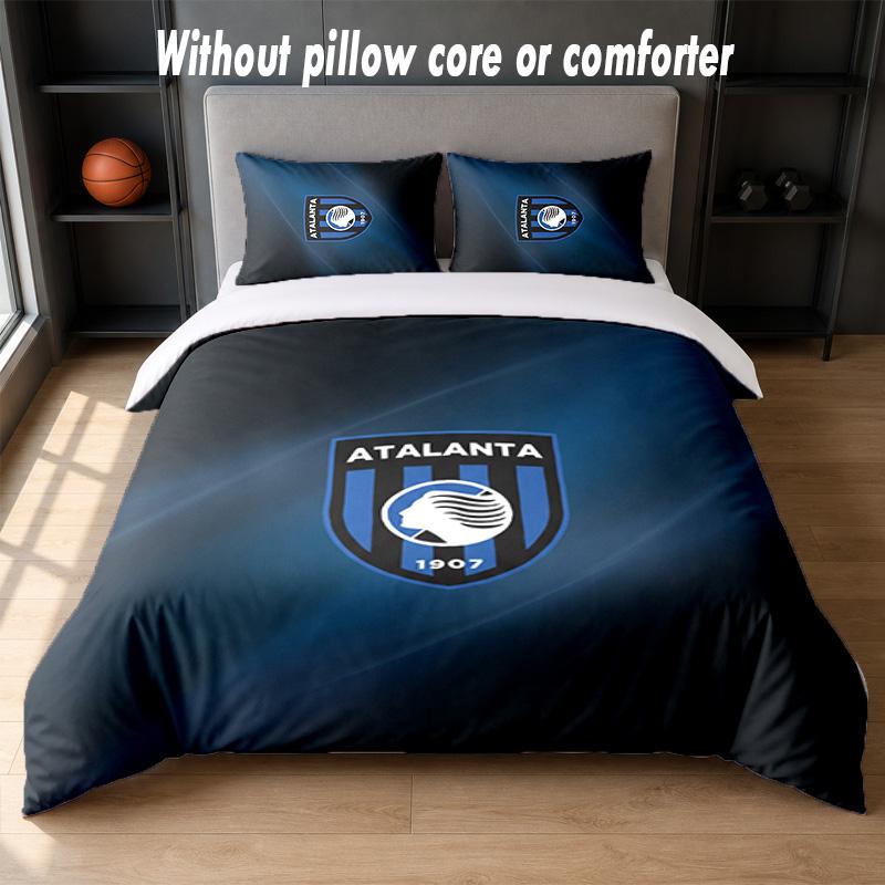 Atalanta FC Design Bed Bedding Set 1 Duvet Cover + 2 Pillowcases Soft Breathable Household Bed Linens
