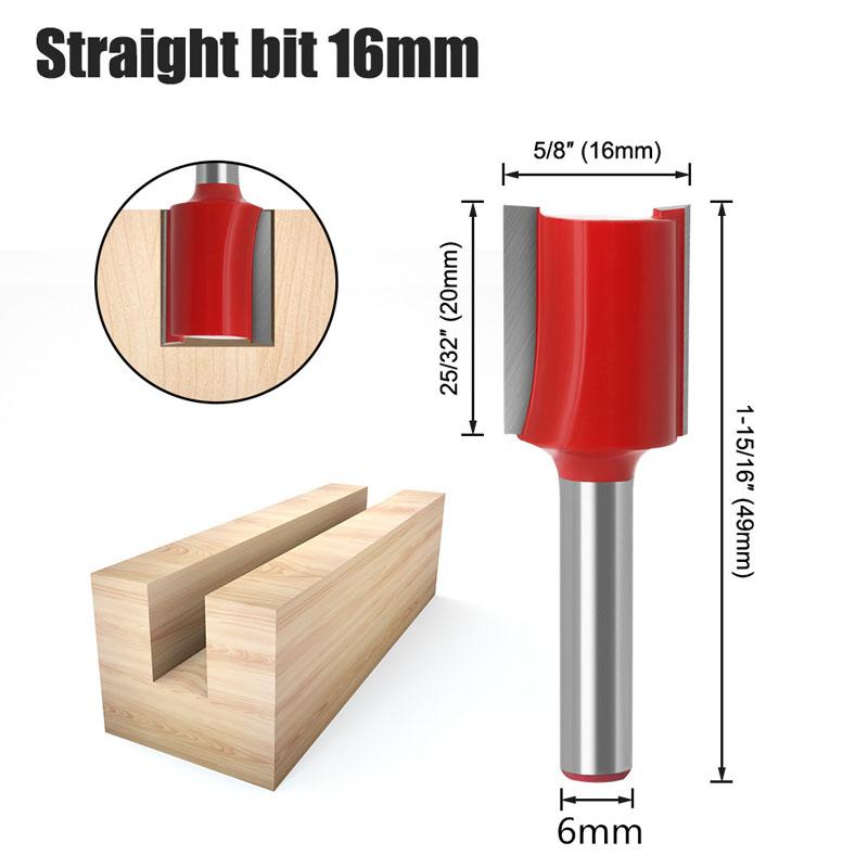 6mm Schaft Holzbearbeitung Bit Set Holz Trimmen Gerade Fräser Holz Arbeits Router Werkzeuge