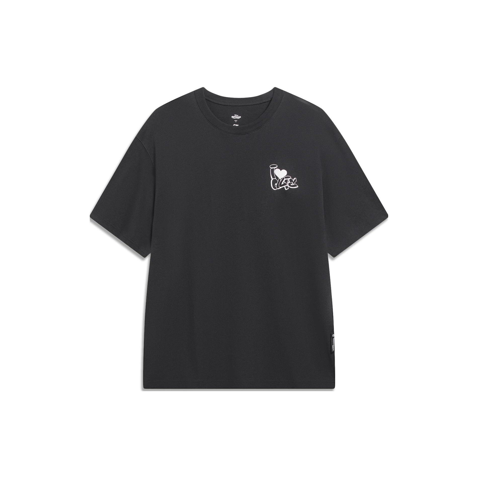 Li-Ning x Disney Oswald Graphic T-shirt Black White Men s AHST317-4 L
