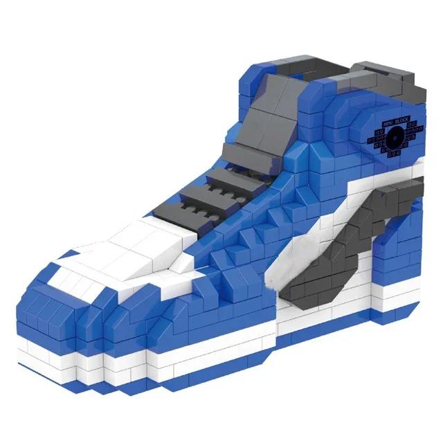 Mini Sports Basketball Shoes Building Blocks Sneakers Figure DIY Assembly Bricks Toys For Children Boys Birthday Christmas Presents