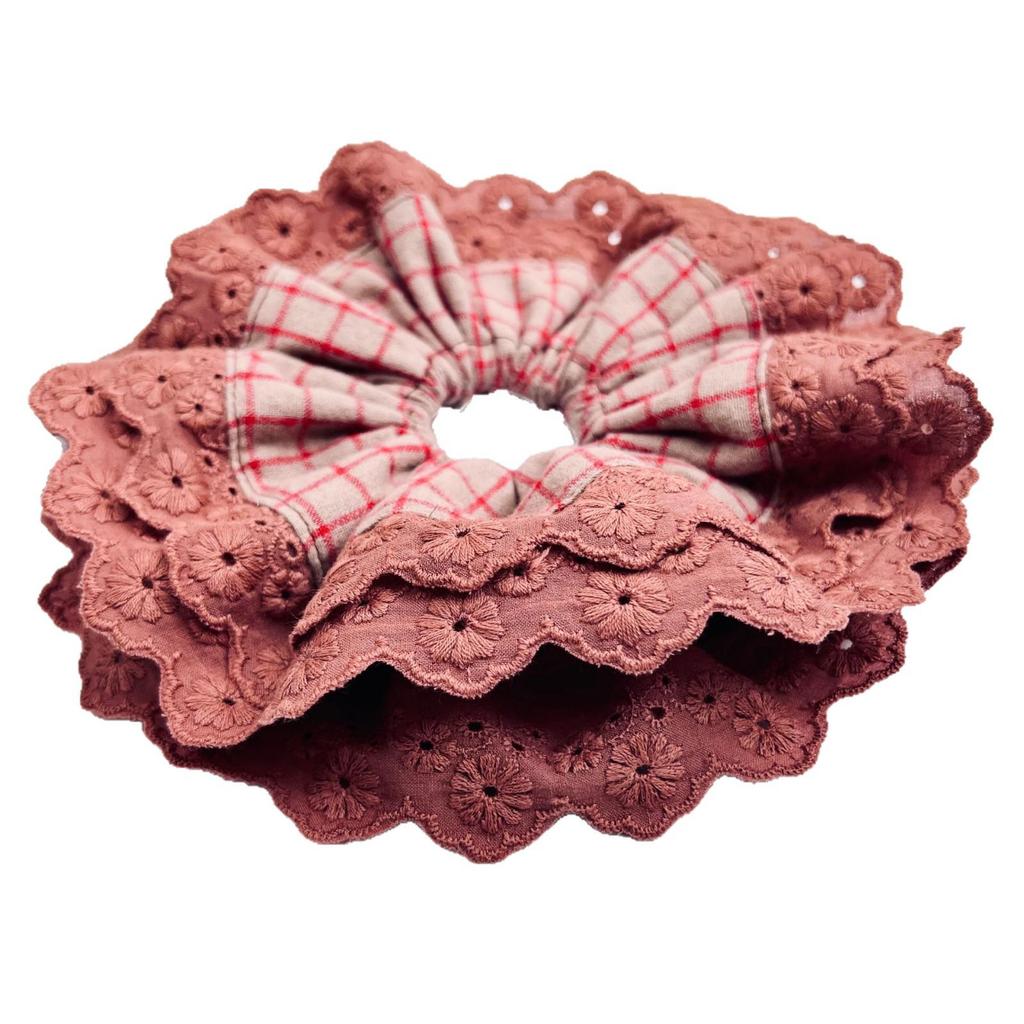 Pastoraler Dickdarm Haargummi: Niedlicher floraler koreanischer Mori-Stil für den täglichen Arbeitsweg