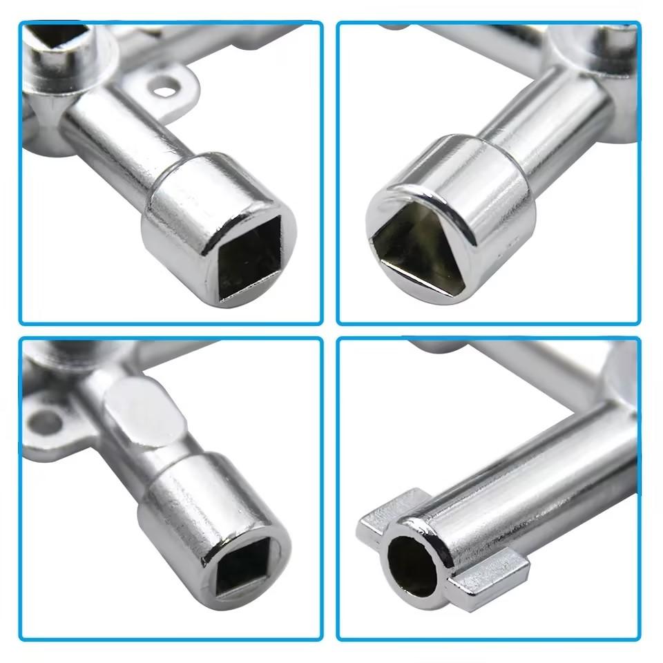 Multi functional four in one cross portable silver hand screwdriver DIY socket screwdriver head combination electric control cabinet car elevator