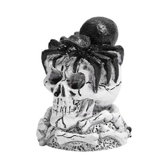 Skull Toilet Caps 2-Pack Skull Toilet Bolt Covers - Spider Skull Design Bathroom Decor | Resin Construction | Easy Installation Funny Toilet Parts