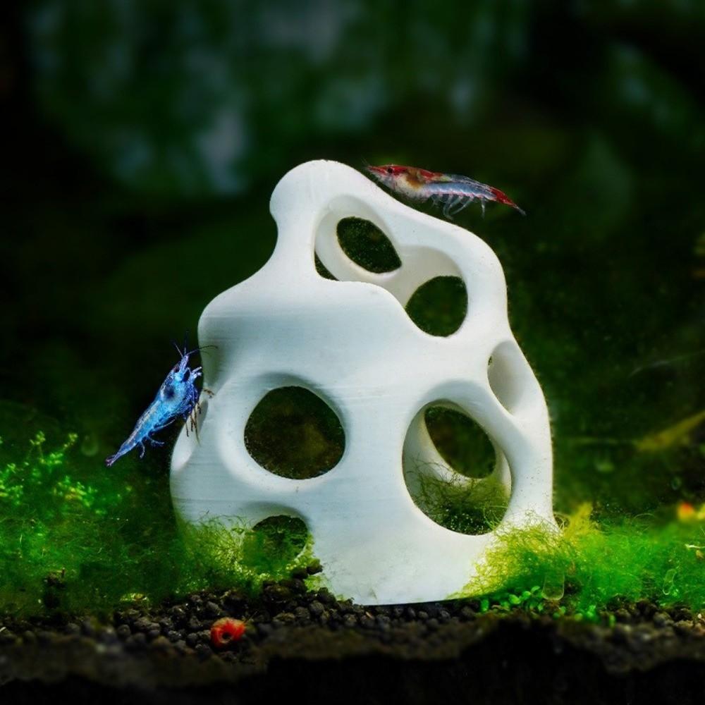 Natural Look Fish Shrimp Breeding Shelter 3D Printed Aquarium Hiding House Micro Landscape