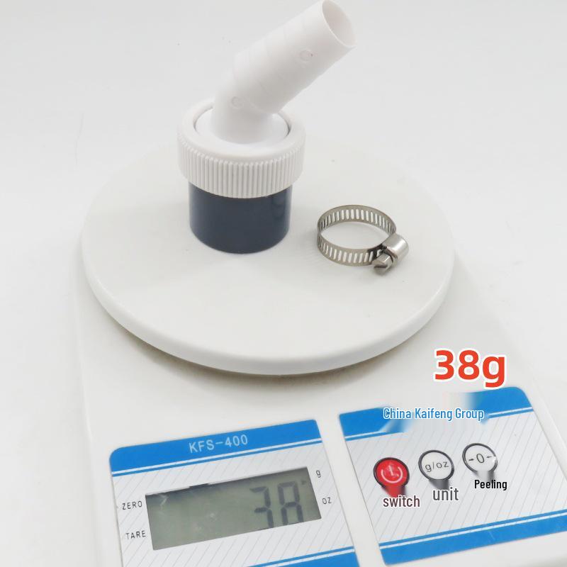 Round Balcony Plastic Floor Drain Adapter for Washing Machine - Anti-Overflow & Backflow Elbow
