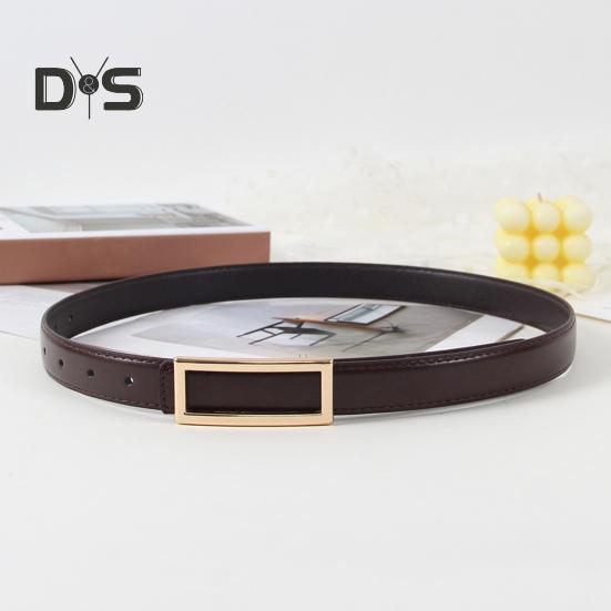 Modischer Gürtel aus Kunstleder für Damen, rechteckige Schnalle, einfarbig, Taillengürtel für Hosen, Jeans, vielseitiges Accessoire für Kleider, Hemden, Oberteile