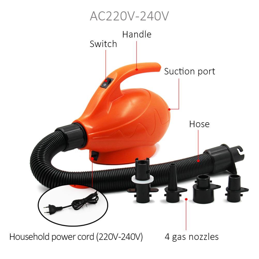 AC Electric Pump for Inflatables Air Mattress Pump Air Bed Pool Toy Raft Boat Quick Electric Air Pump with 4pcs Air