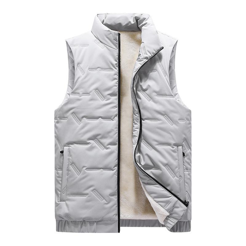 

Осенне-зимняя легкая пуховая куртка, теплый жилет, мужской свободный короткий жилет с удлиненной спинкой M белый