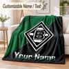 Couverture Flottée Personnalisée avec Texte Impression Borussia Mönchengladbach Couverture Chaude et Confortable Literie pour Canapé de Maison