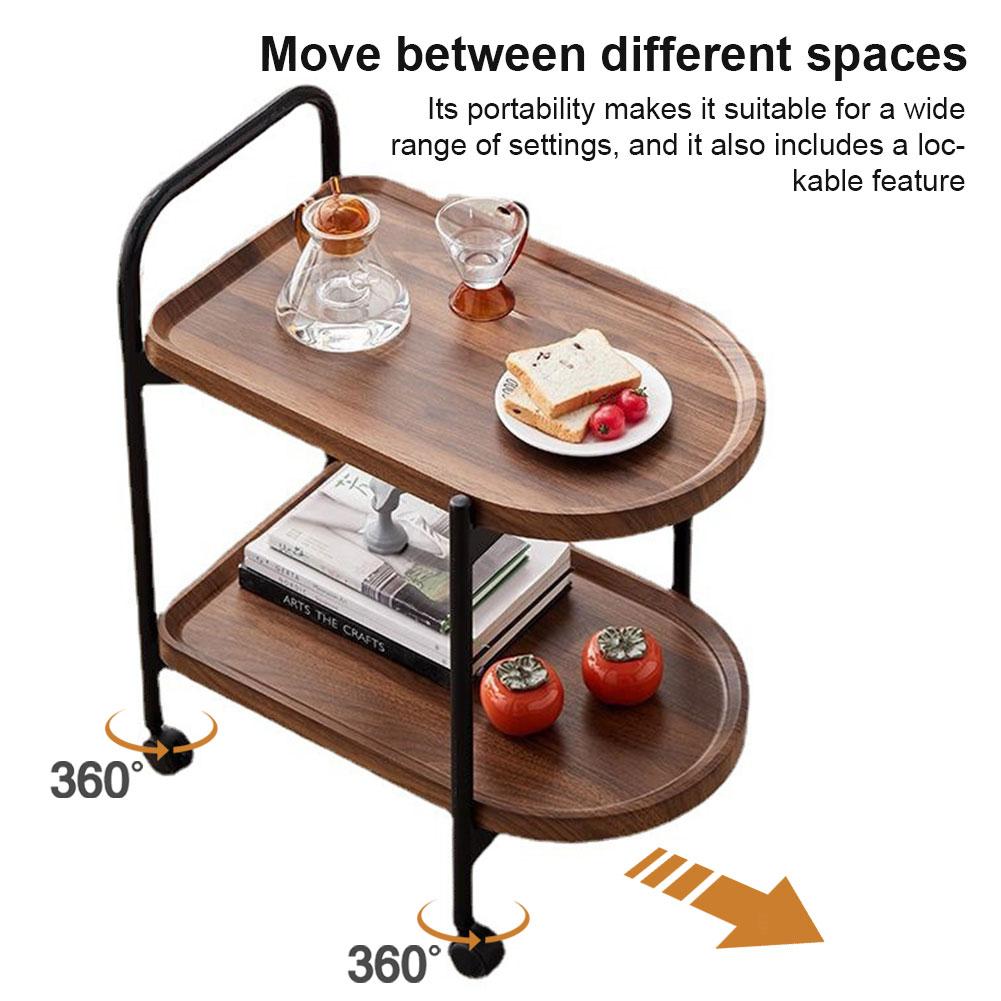 Walnut Wood Nordic Corner Table Large Capacity Elegant Coffee Table Wear Resist Storage Shelf for Reading Book Tea Vase