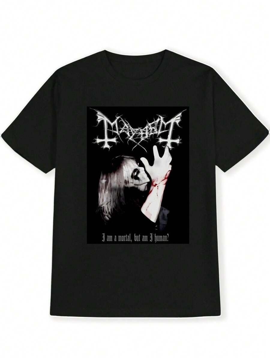 

Унисекс футболка с графическим принтом метал-группы Mayhem S