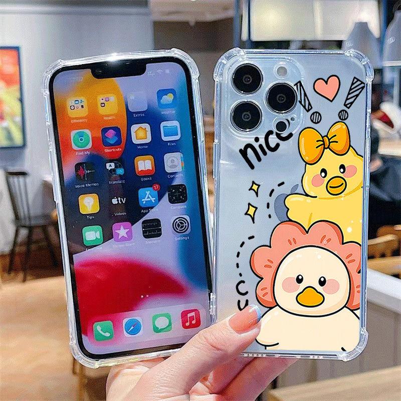 Mobile Phone Case Four Corners Anti-fall Shell Half Pack Huaqiangbei for Apple 14promax Four Corners Anti-fall Mobile Phone Case Oil Painting Style