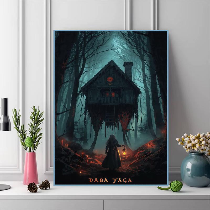 Baba Yaga 100% Round Full Drill 5D DIY Diamond Painting Embroidery Cross Stitch Rhinestone Décor