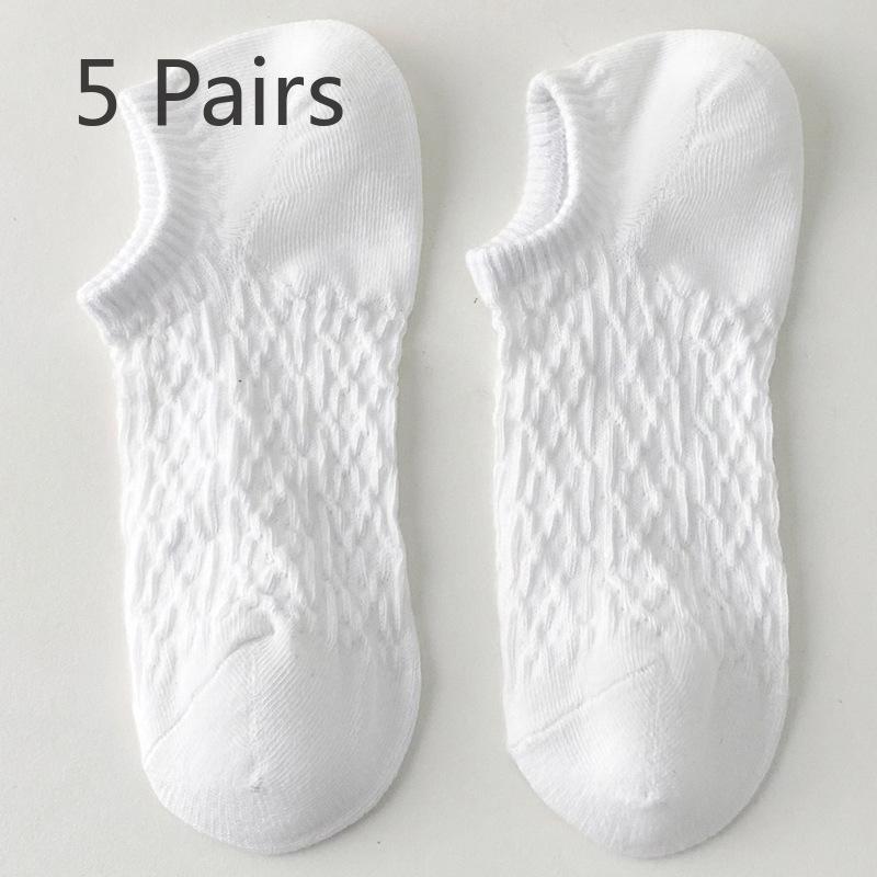 5 Pairs of New Female Spring and Summer Sweet Short Boat Socks