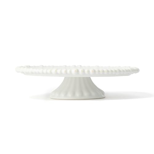 Francfranc Pearl Cake Stand, 1 Tier, White, Servingware, Cake Plate
