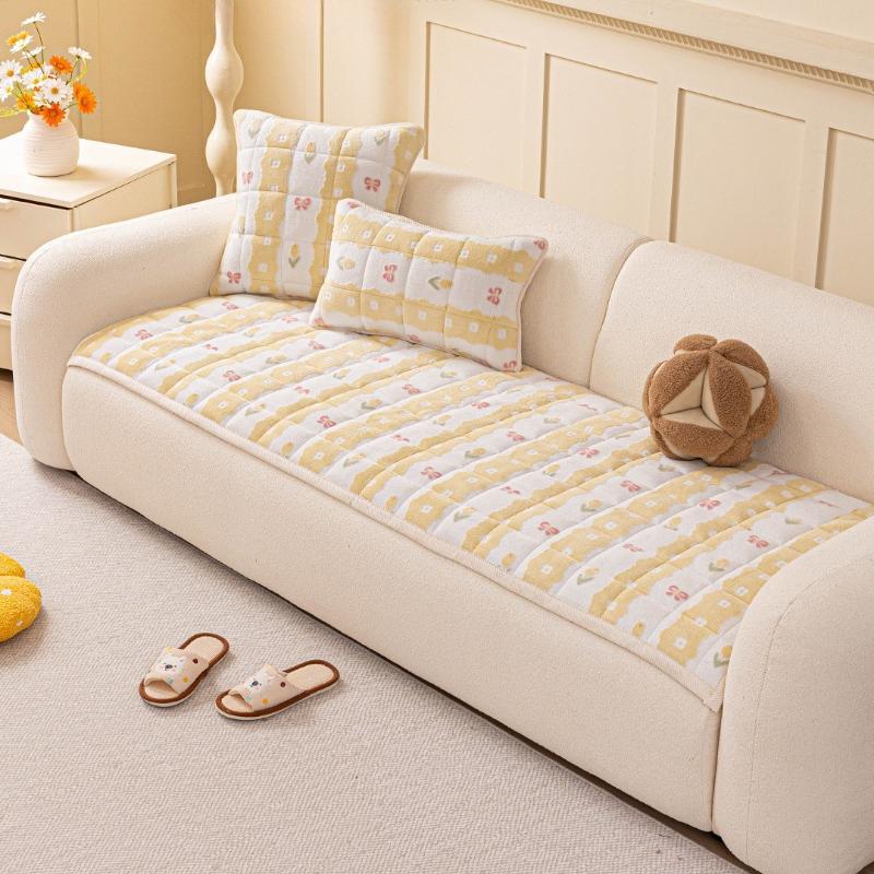 Autumn and Winter Sofa Cover Thickened Simple Anti Slip Skin Friendly Comfortable Sofa Cushion Breathable and Warm Cover Cloth