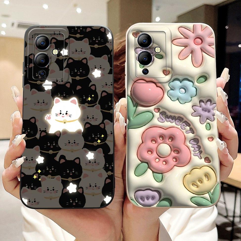 Case For Infinix Note 12i Cover Silicone Cute Kawaii Luxury Flowers Shockproof Bumper Funda For Infinix Note12i X6819 Phone Case