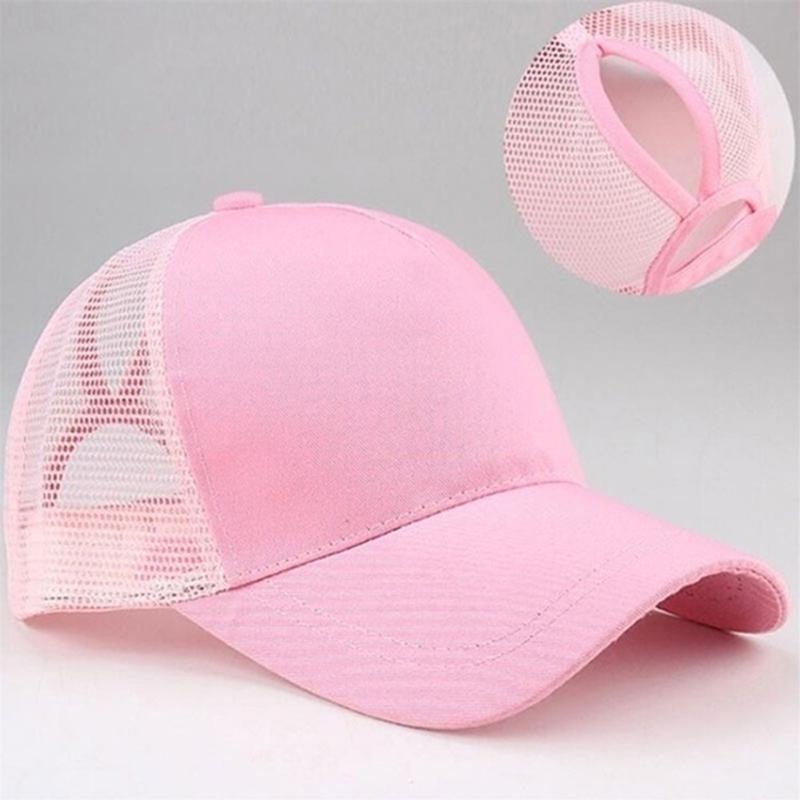 High Ponytail Baseball Cap - Women Summer Sun Hat Running Snapback With Messy Bun Space Female Sports Cap
