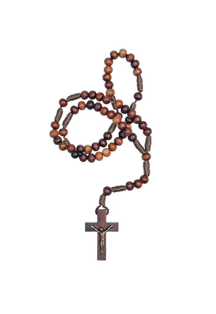 Intercession Small Pocket Size Wooden Rosary