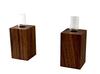 Kamidana No Sato Modern Shinto Accessories Walnut Bottle Pair