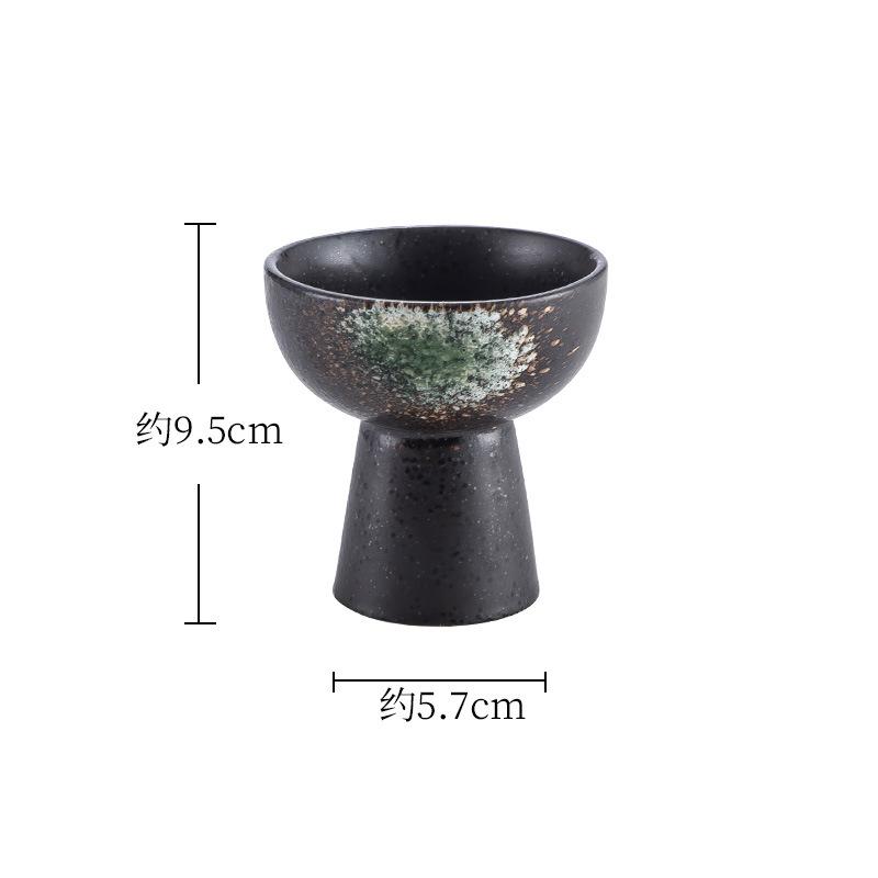 

BEPAN 1PC Japanese Style Tableware Ice Cream Bowl Creative Dessert Pudding Cup Black Ceramic Tableware Household Goods