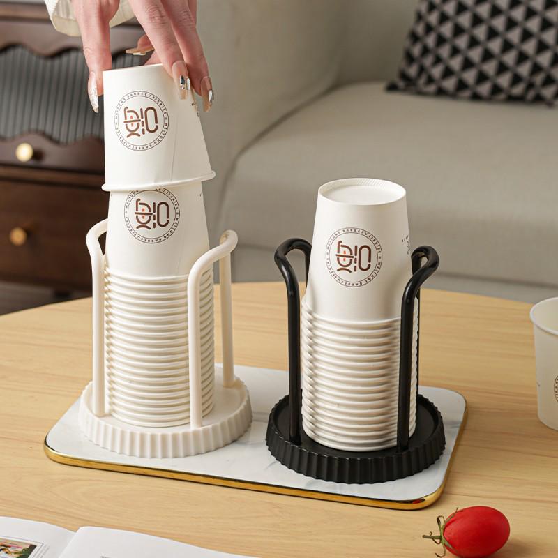Multi-Functional Desktop Cup Organizer: Simple Holder for Disposable Coffee, Milk, and Tea Cups