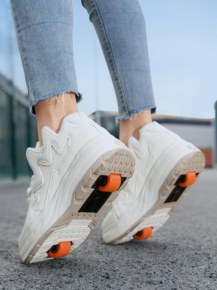 Double-Wheel Roller Shoes for Girls – Student Invisible Skates with Wheels, Children's Style