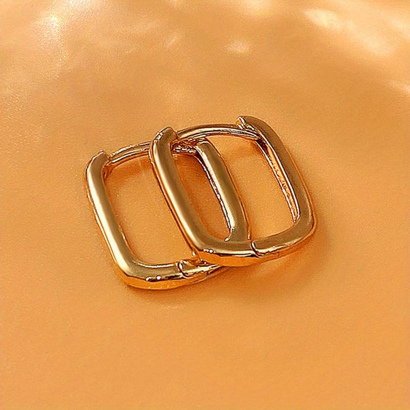 

1 пара геометрических серег-клипс в форме буквы U, простой темперамент, крутые серьги-пейзажи, серьги для осени и зимы, модные серьги золотой