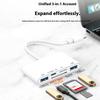 5 in 1 Type-C OTG Adapter USB-C to 2x USB 2.0, 1x USB-C PD 15W/SD TF Card Reader for iPhone/MacBook/USB C Devices