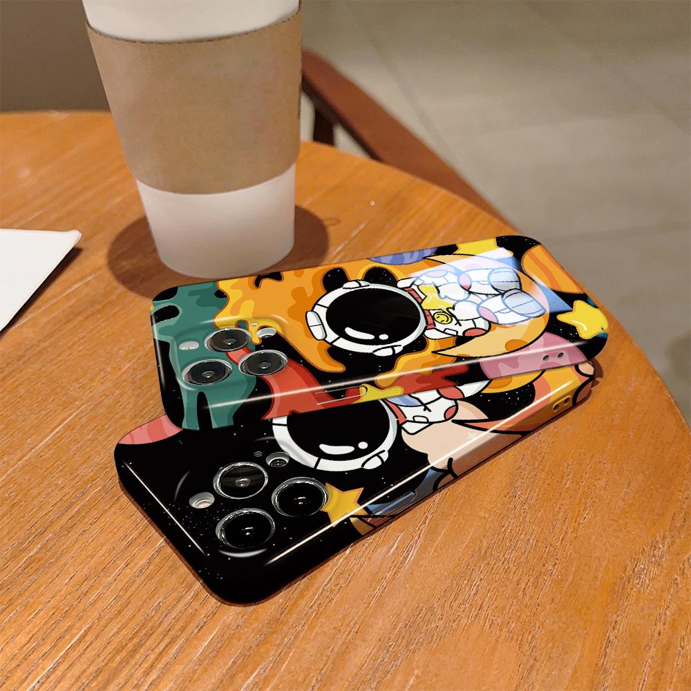 All-inclusive Film Handyhülle Cartoon Mode Design Hartschale Vollabdeckung Kameraschutzhülle für OPPO A60 A96 Reno12 Realme C53 C75