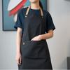 with Pockets Kitchen Apron Waterproof Sleeveless Apron New Waiter Uniform  For Men Women