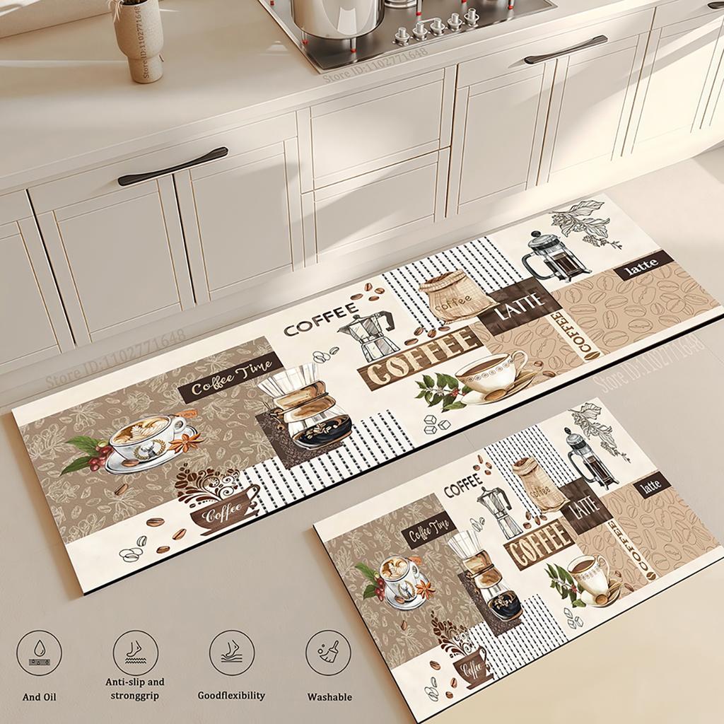 Tappetino per Pavimento Cucina Caffè Tappetino per Ingresso Casa Tappeto Decorativo per Soggiorno Camera da Letto Balcone Tappeto per Ingresso Bagno Tappetino Antiscivolo per Piedi