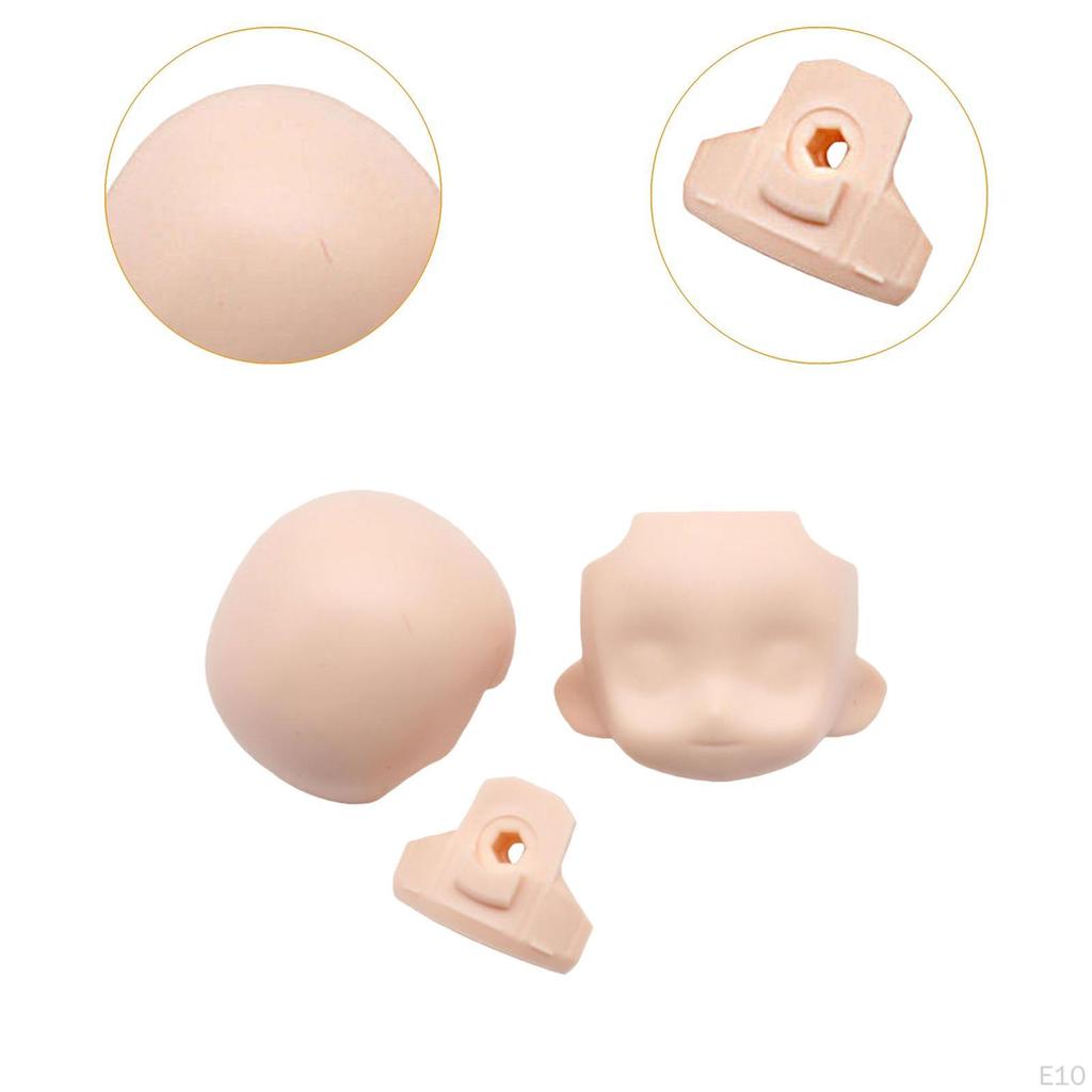 Clay Doll Head Blank Face Back of Set Body Parts Small Decor Stable DIY Unique Vivid