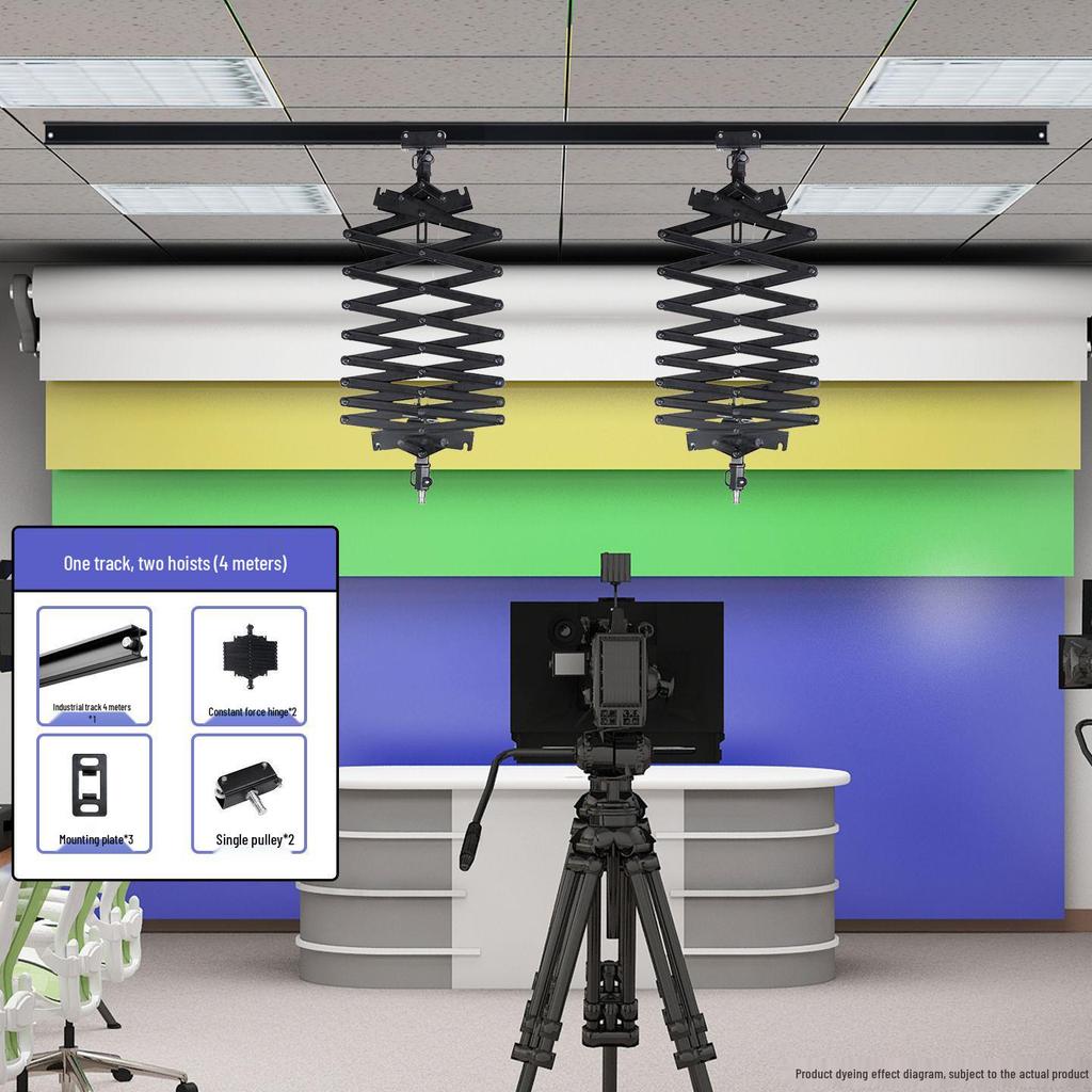 Top-Mounted Studio Track Lighting Kit with Hanger for 4-Meter Setup