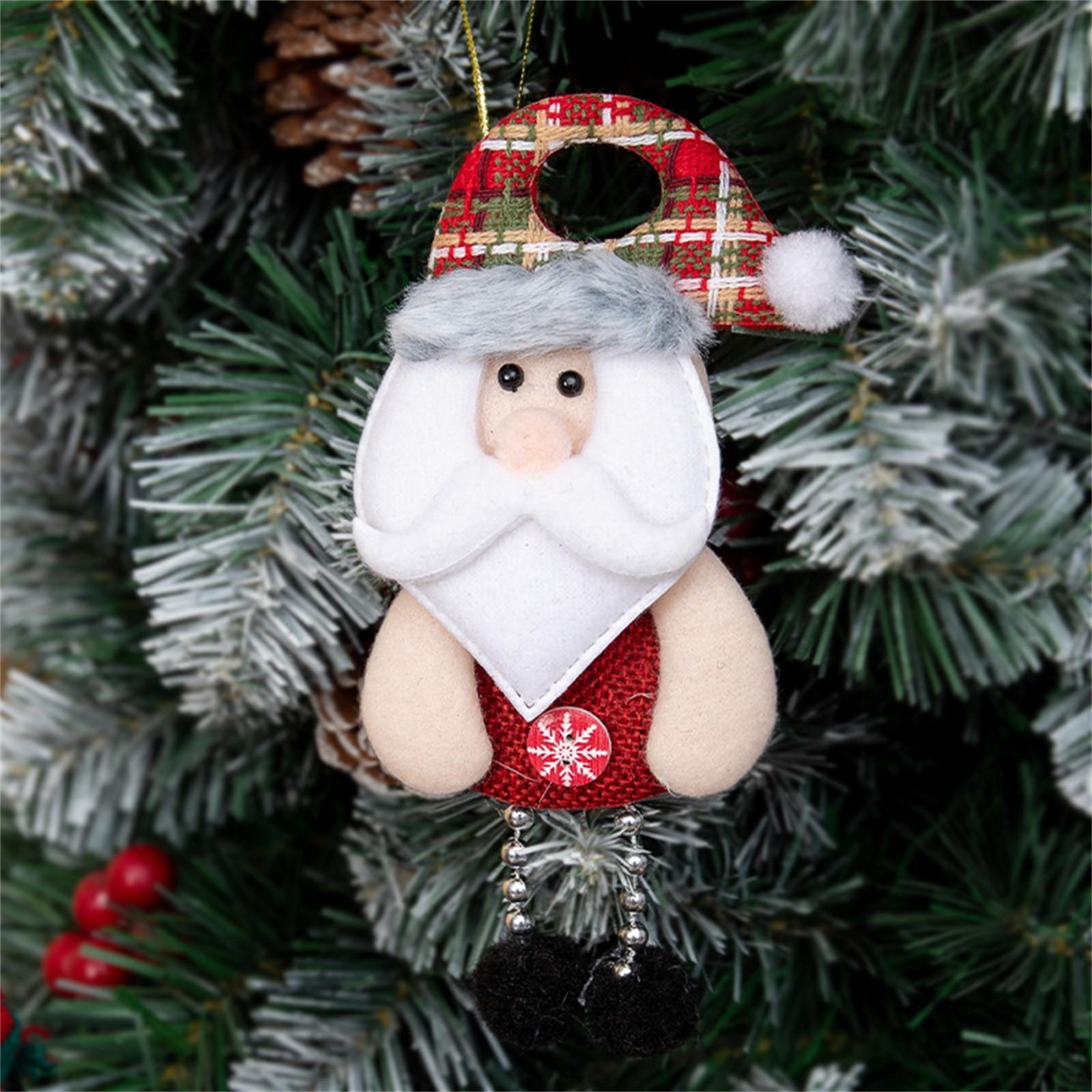 

Подвеска для украшения рождественской елки Клаус Снеговик Лось Медведь Тканевая подвеска Праздничное украшение One Size